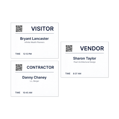 Visitor Badge Personalization and Printing