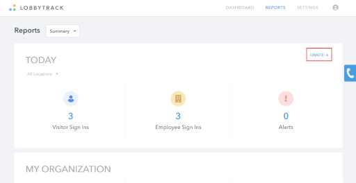 The Live Visitor and Employee Count