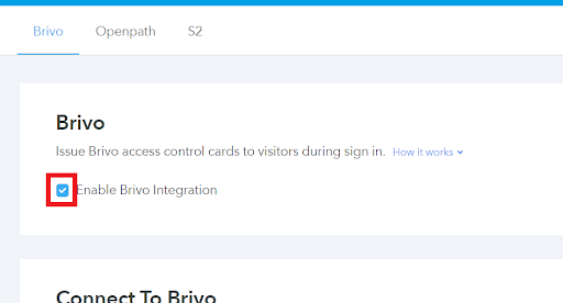 Enable Brivo integration