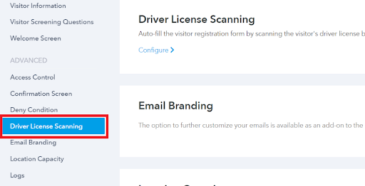 Driver License Scanning