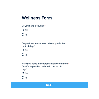 Screen Visitor For COVID-19 Symptoms