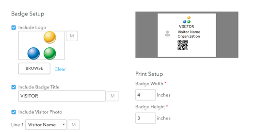 Customize Visitor Badge Design